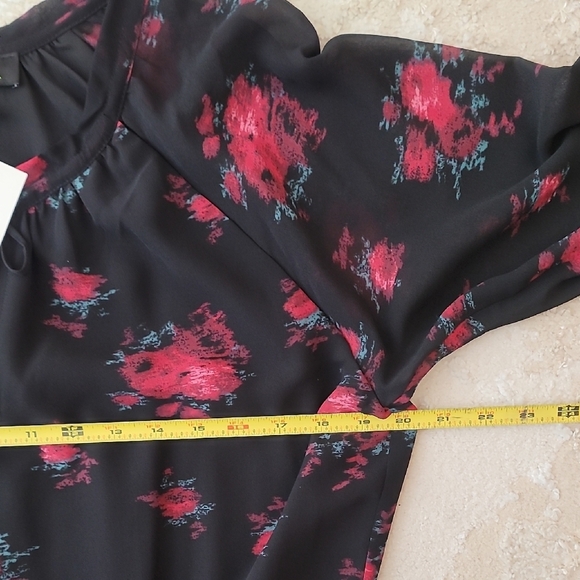 NWT Sam Edelman Russian Romance Dress Size L Whimsigoth Dark Floral Mini Ruffle - Picture 11 of 14